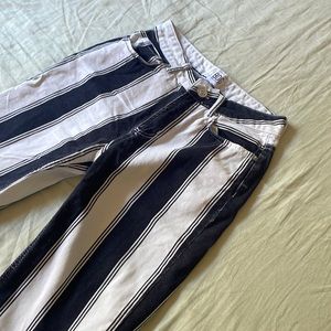 BDG black and white striped denim jeans